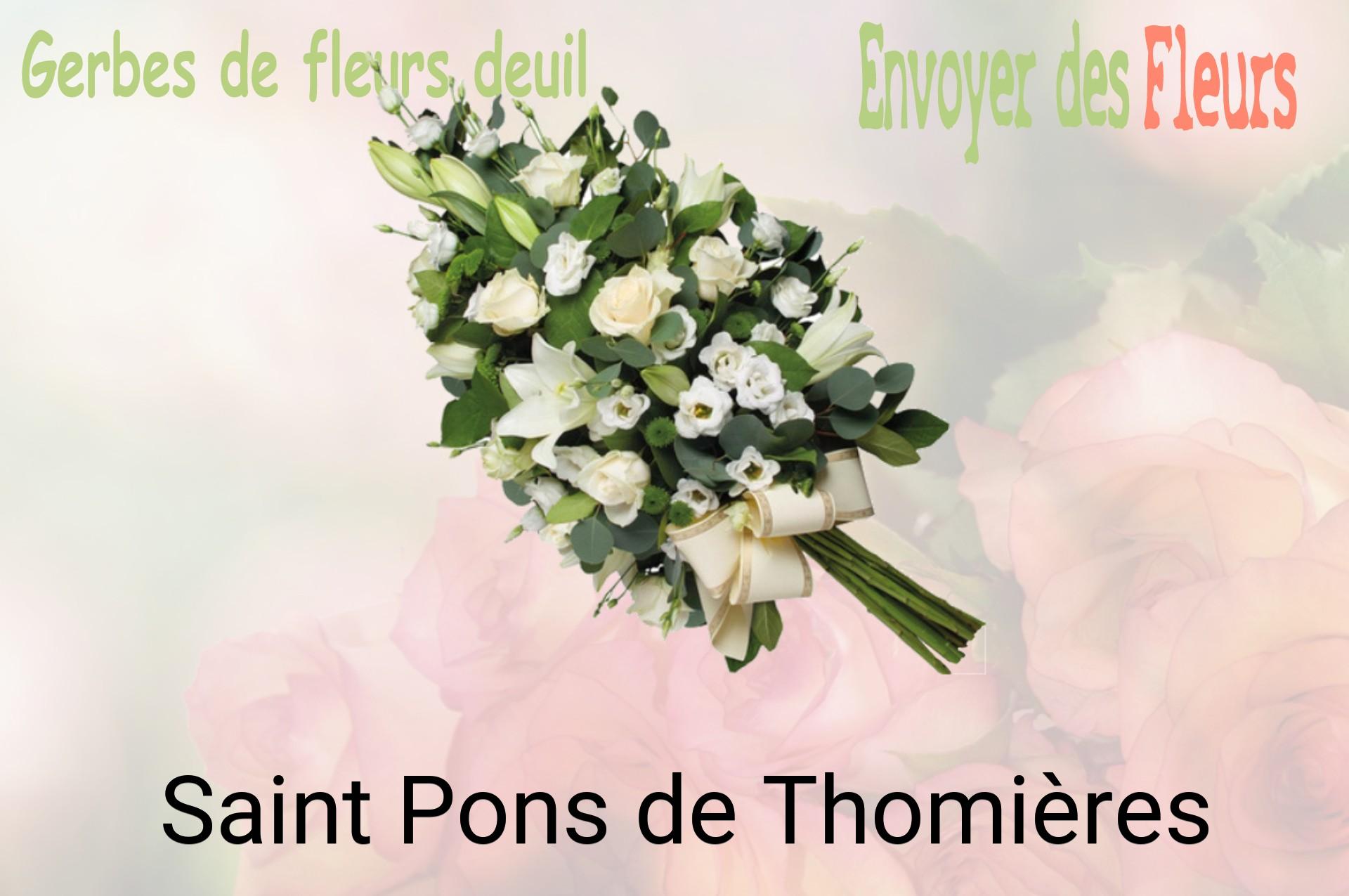 Gerbe de fleurs de deuil livrée à Saint-Pons-de-Thomières